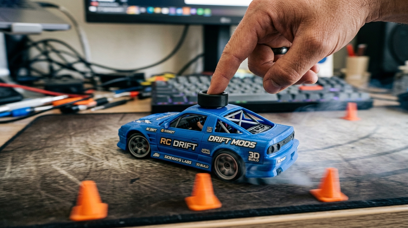 FingerDrift in azione sulla scrivania controllata a dito